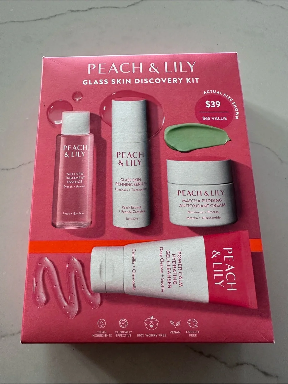 Peach & Lily Korean Beauty Glass Skin Discovery Kit - NIB Sealed Retail $65